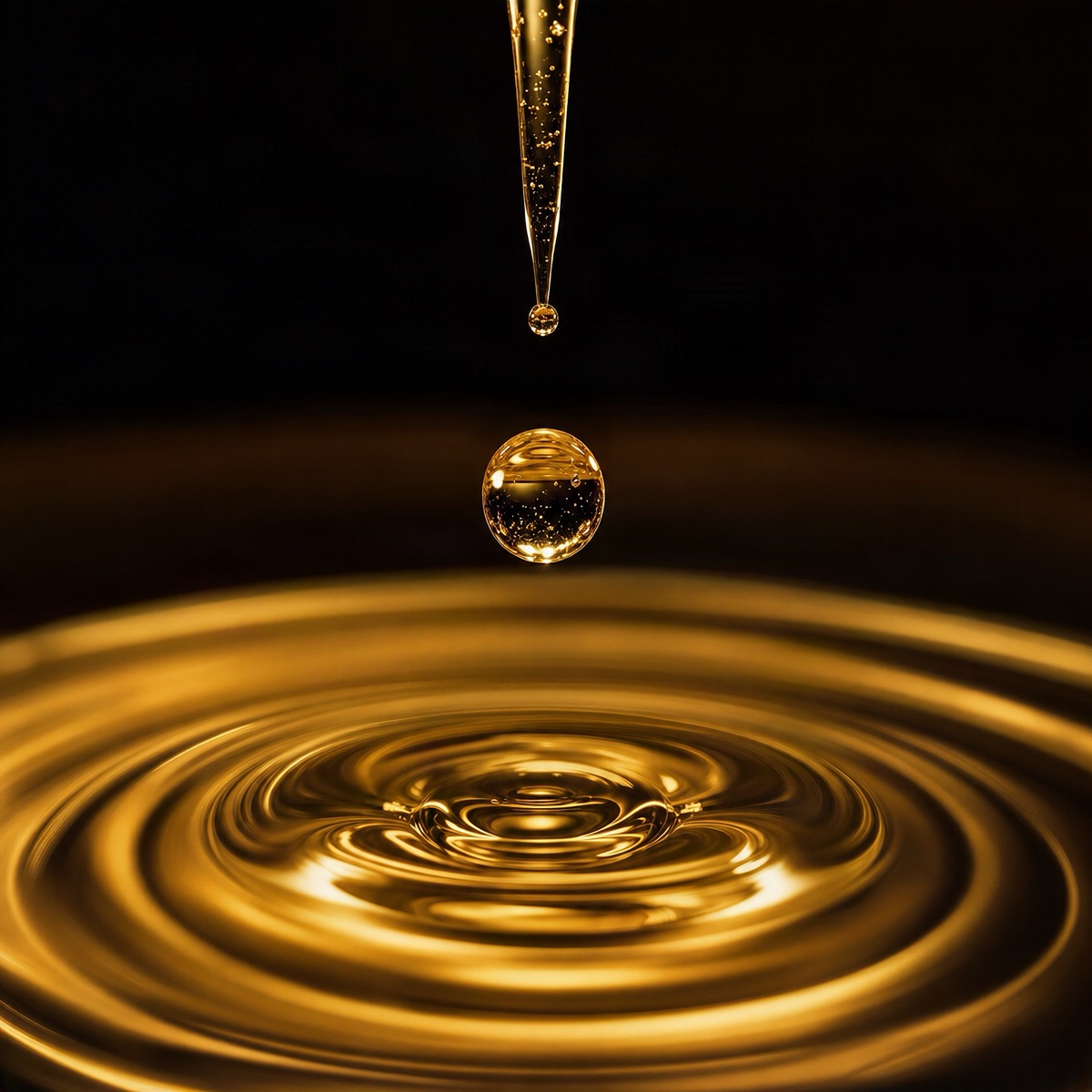 Golden serum droplet